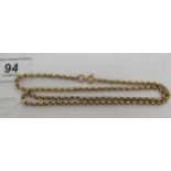 A 9ct gold belcher link necklace 11