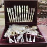 Newbridge Kings pattern EPNS and stainless steel cutlery and flatware cased CA