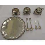 Silver coloured metal ware, viz.