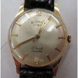 A Rotary 9ct gold cased wristwatch, the 17 jewel movement with sweeping seconds,