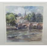 David Rust - 'Roman Bridge, Chester' watercolour bears a signature 9.5'' x 9.