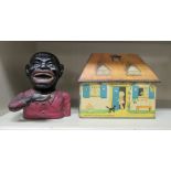 A Lucie Attwell 'Kiddibics' Bicky House painted tinplate money bank for William Gawford & Sons