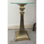 A modern brass pedestal ashtray stand 19''h S