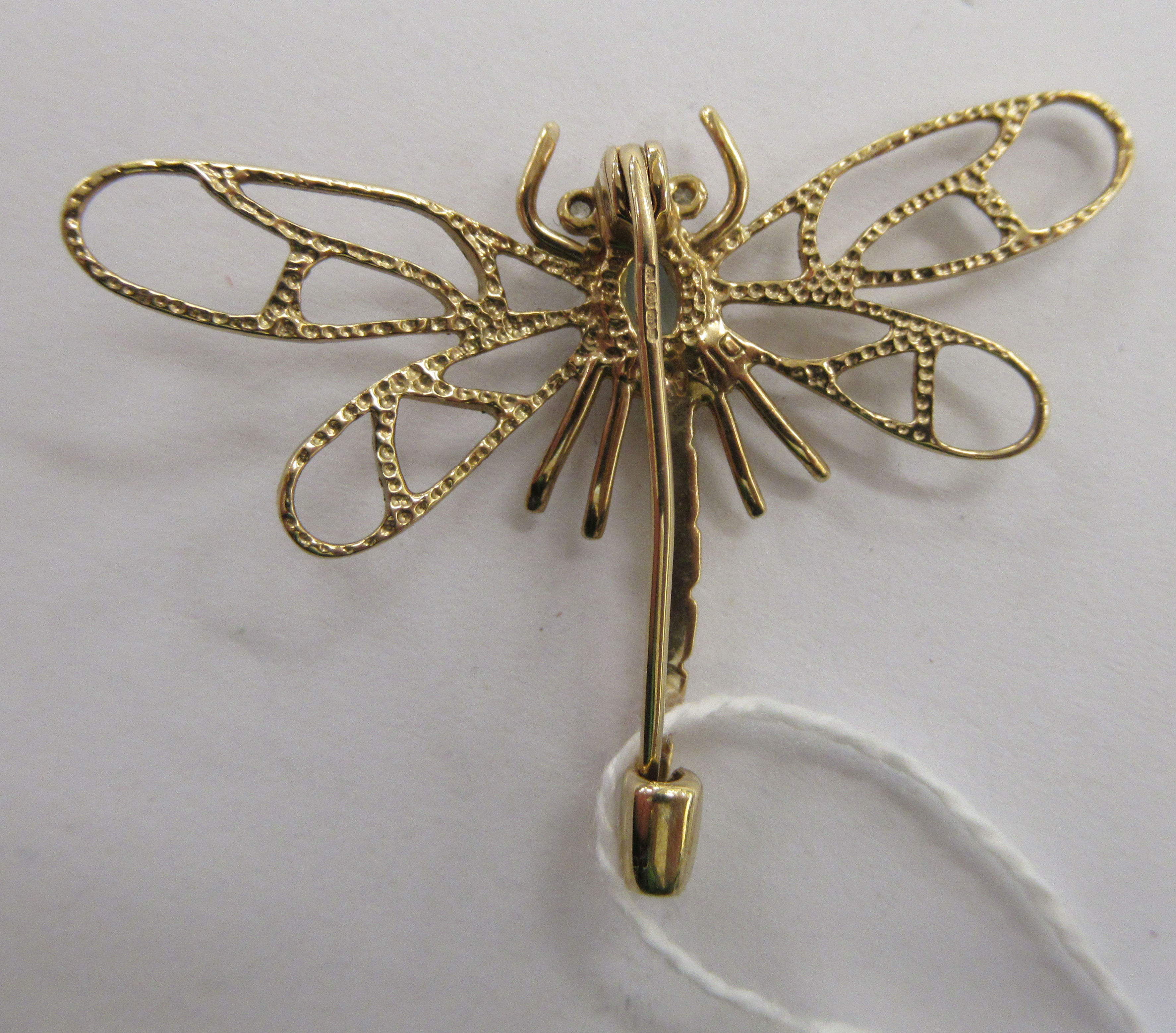 A 9ct gold dragonfly brooch, - Image 2 of 2