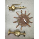 A mixed lot: to include Middle Eastern brass,