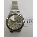 A 1960s Tissot Seastar stainless steel cased bracelet wristwatch,
