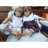 Two Annette Himstedt vinyl dolls, viz.