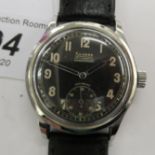 A 1940s Silvana military type stainless steel cased wristwatch stamped 312069 13201,