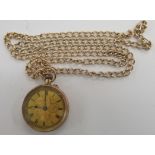 A lady's early 20thC 9ct gold cased fob watch with a Roman dial 11