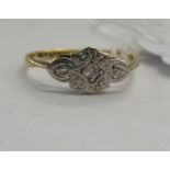 A late Victorian 18ct gold three stone diamond ring 11