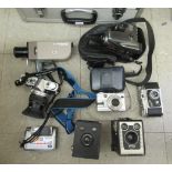 'Vintage' and later photographic equipment: to include a 'Lubitel 2' and an Olympus OM1 S