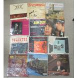 Vinyl records, mainly pop,