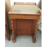 An SE & R Johnson of Warrington mahogany Davenport,