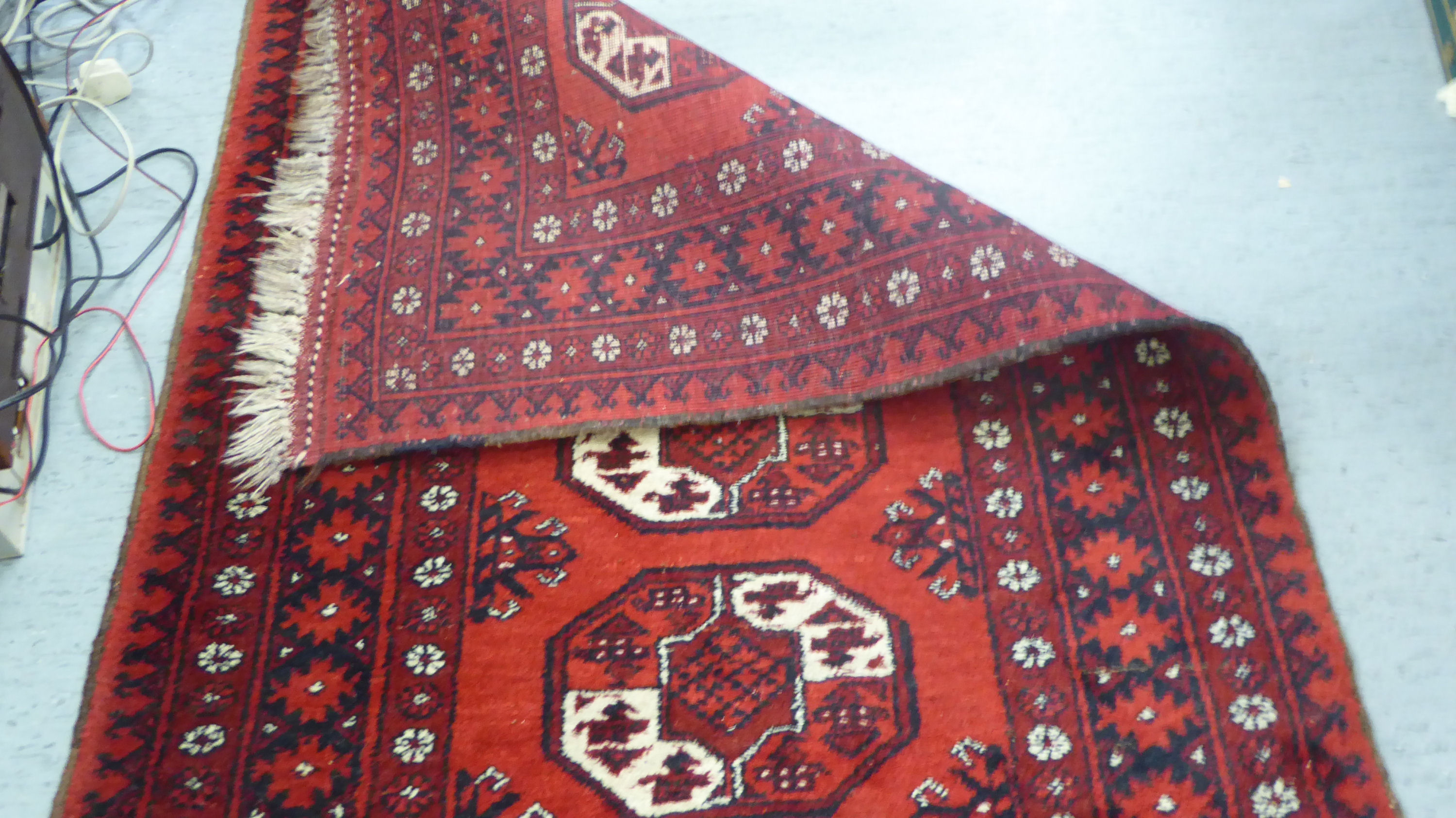 A Bokhara rug with elephant foot motifs, - Image 3 of 3