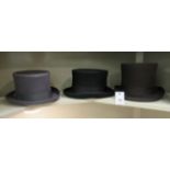 A Major Wear chocolate brown wool top hat size 6;