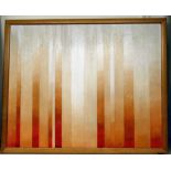 'Vertical Orange & Red 1963' oil on board 19'' x 24'' framed HSR