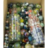 Uncollated post 1950s clear and coloured glass 'marbles' various sizes CS