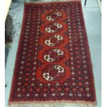 A Bokhara rug with elephant foot motifs,