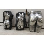 Three modern cast metal 3D pieces of Nude Wall art largest 18''h LAF