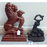 A late Victorian cast iron doorstop,