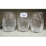 Six Waterford crystal Curraghmore pattern tumblers OS1