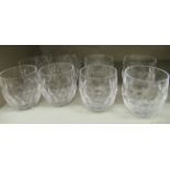 Eleven Waterford crystal Curraghmore pattern tumblers OS2