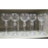 Twenty Waterford crystal Curraghmore pattern pedestal wines OS4