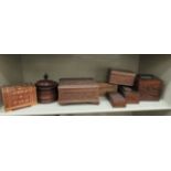 Boxes: to include a Regency mahogany tea caddy with a hinged lid 6''h 6''w OS4