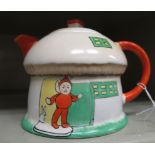 A Shelley china toadstool shaped teapot,