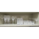 Stuart and other crystal drinking glasses: to include pedestal wines and tumblers OS4