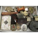 A mixed lot: to include a late Victorian mother-of-pearl purse with a hinged body OS10