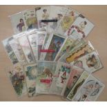 Uncollated 'vintage' postcards: to include animals, exhibitions, Valentine's Day, Christmas, Easter,