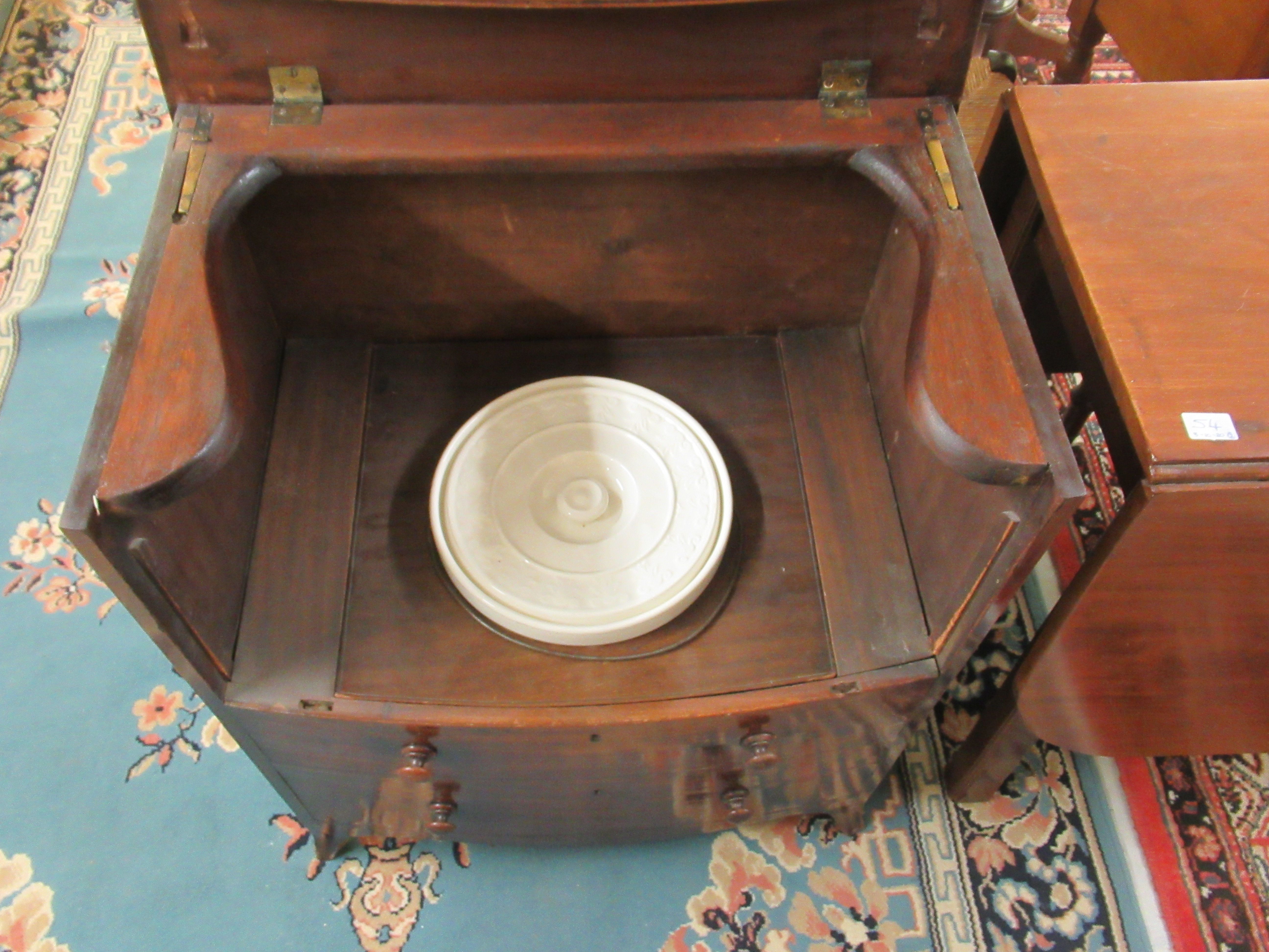 An early 19thC mahogany bowfront night commode, fashioned as a chest of drawers, - Image 3 of 3