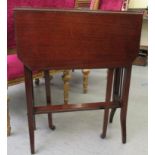 An Edwardian mahogany Pembroke table, the top with canted corners,