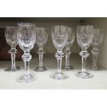 Seven Waterford crystal Curraghmore pattern liqueur glasses OS3