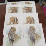 Joan Bouche - eight African wildlife Limited Edition prints bearing pencil signatures 22'' x 16.