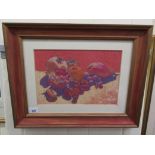 M Kouski - a still life study of fruit pastel bears a signature & label verso 12'' x 9'' framed