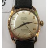 A 1950/60s Tosal gold plated and stainless steel cased wristwatch,