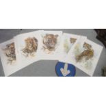 Joan Bouche - eight African wildlife Limited Edition prints bearing pencil signatures 22'' x 16.