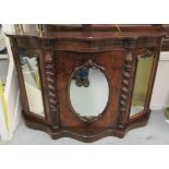 A late Victorian string inlaid mahogany chiffonier,