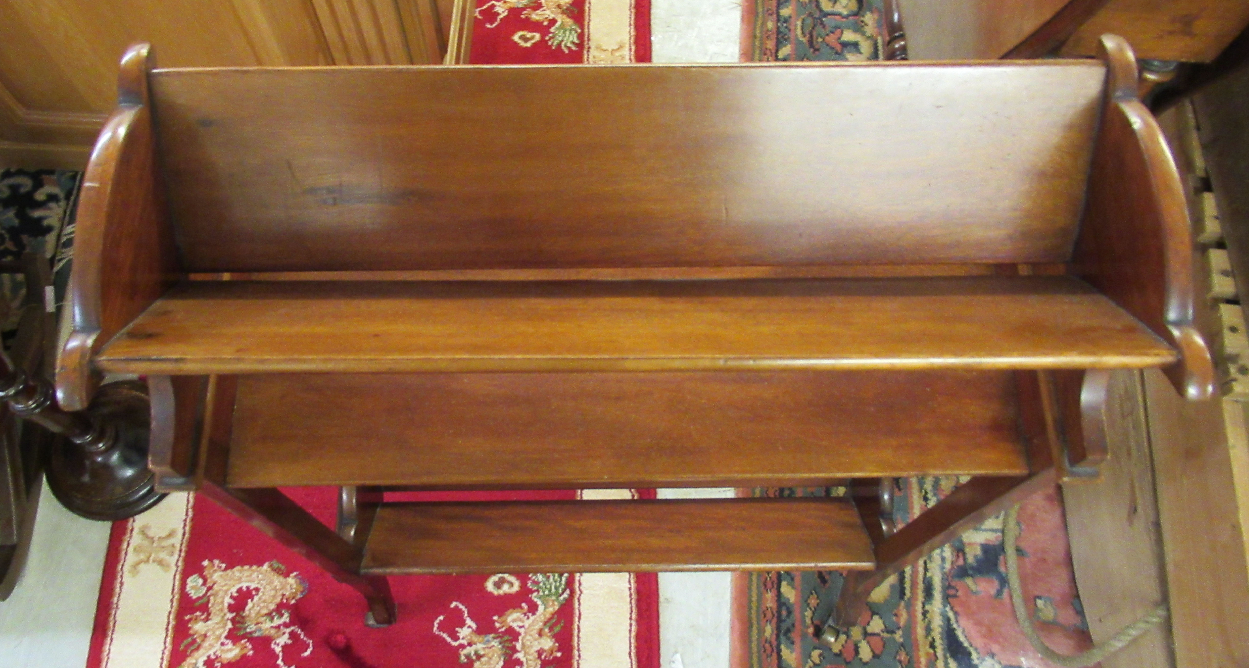 An Edwardian mahogany trough design bookstand, - Image 2 of 3