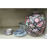 Chinese porcelain: to include a mid 20thC vase of ovoid form,