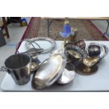 Silver plated tableware: to include a Georgian style hot water jug;