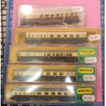 N gauge model railway accessories: to include a Graham Farish railcar and tour minitrix coaches