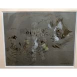 Charlotte Halliday - 'Candida Aware' pencil & watercolour bears a signature 8'' x 10'' framed