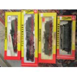 Four Fleischmann HO gauge model railway locomotives and tenders boxed OS3