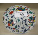 A Chinese porcelain Wucai porcelain pot and cover bears a six character Ming Wan-Li mark 5.