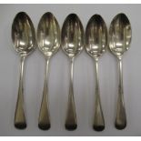 A set of five Old English pattern teaspoons Sheffield marks 11