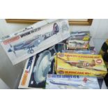 Airfix and Matchbox aviation related model kits: to include a Spitfire MKII CA
