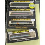 Four N gauge Graham Farish diesel and steam locomotives boxed CA